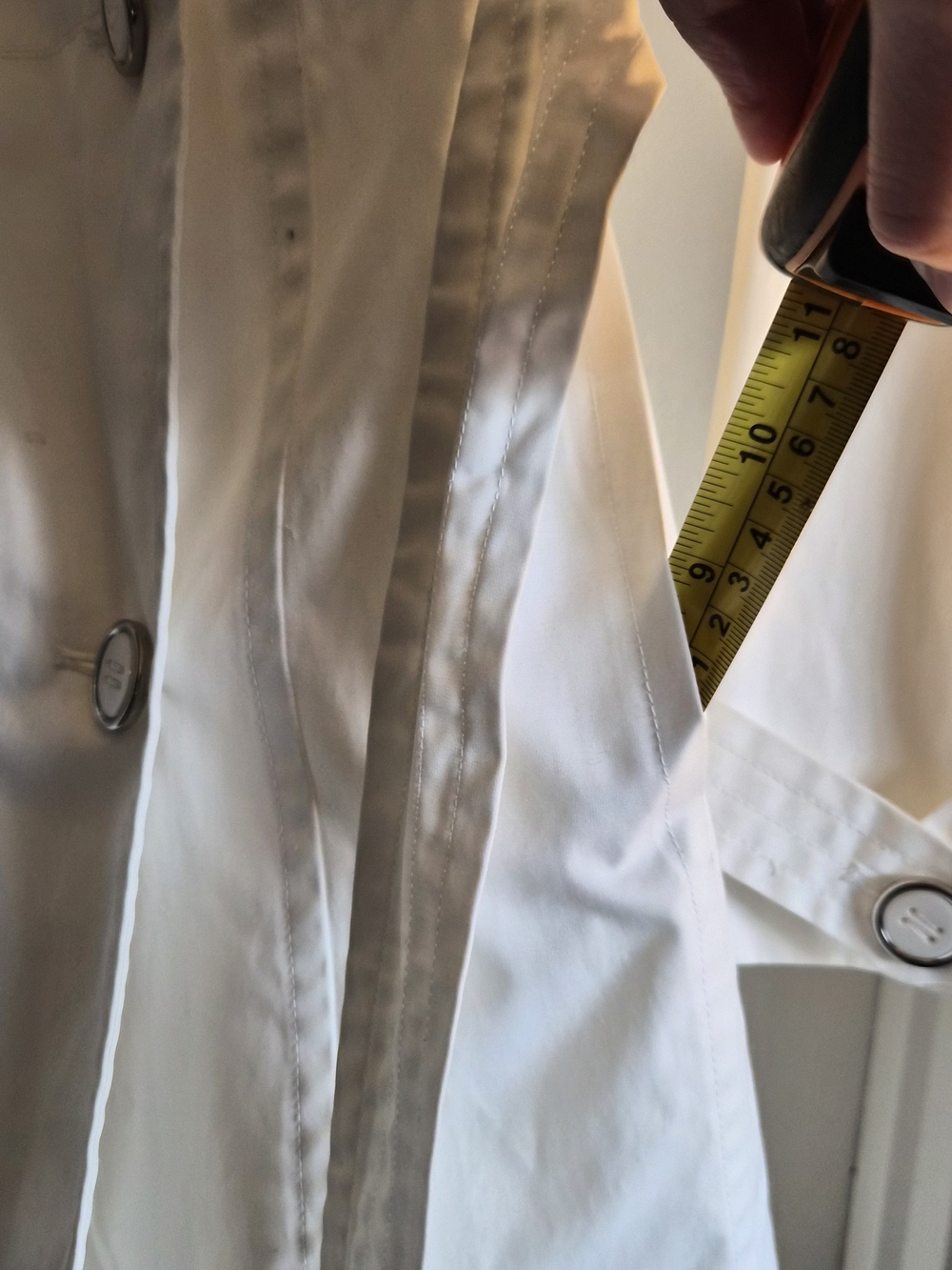 London Fog White Double-Breasted Trench Coat - Picture 7 of 11